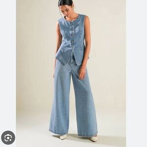 NWT Denim Pant Set